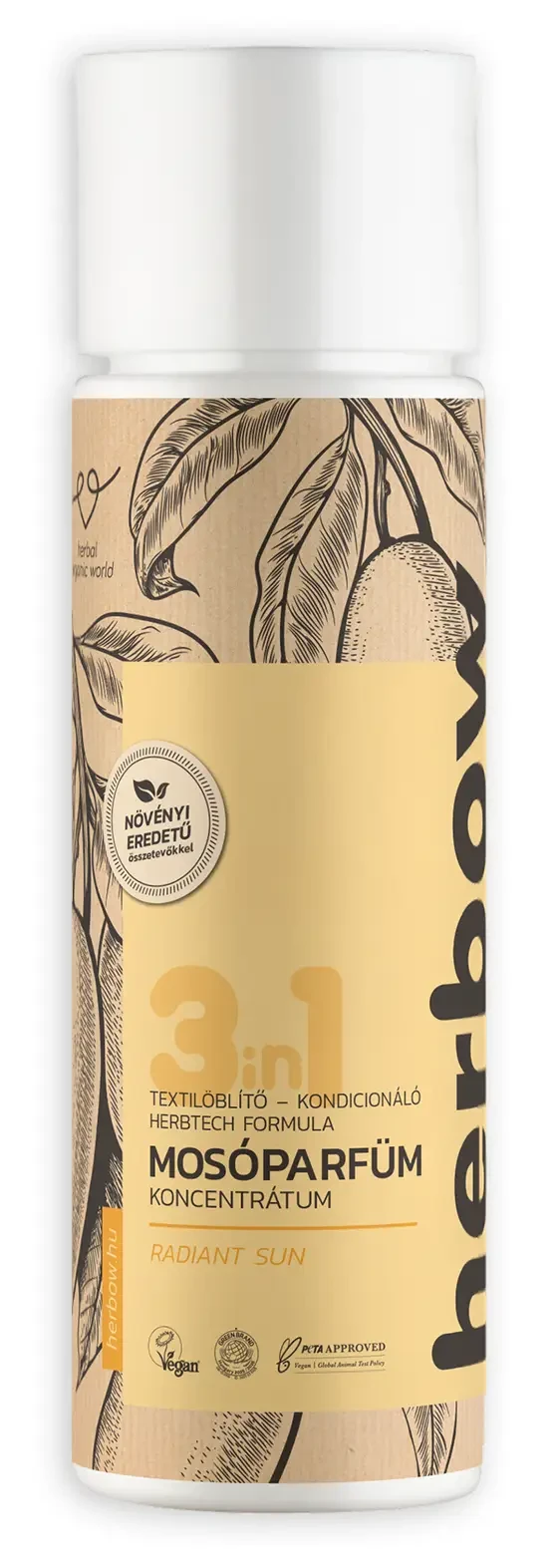 Herbow 3in1 Öblítő és kondicionáló mosóparfüm koncentrátum Ragyogó nap 200ml 40 mosás