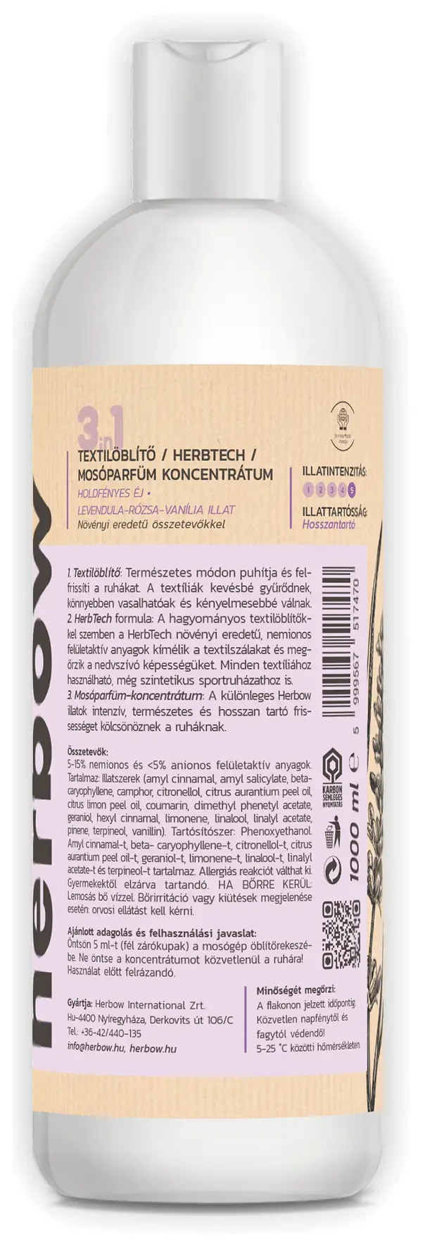 Herbow 3in1 Mosóparfüm Holdfényes éj 1000ml 200mosás