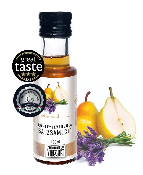 Grate taste selection - ecetválogatás, 3x100ml (Tárkonyos fűszerecet, Körte-levendula balzsamecet, Aszú balzsamecet)