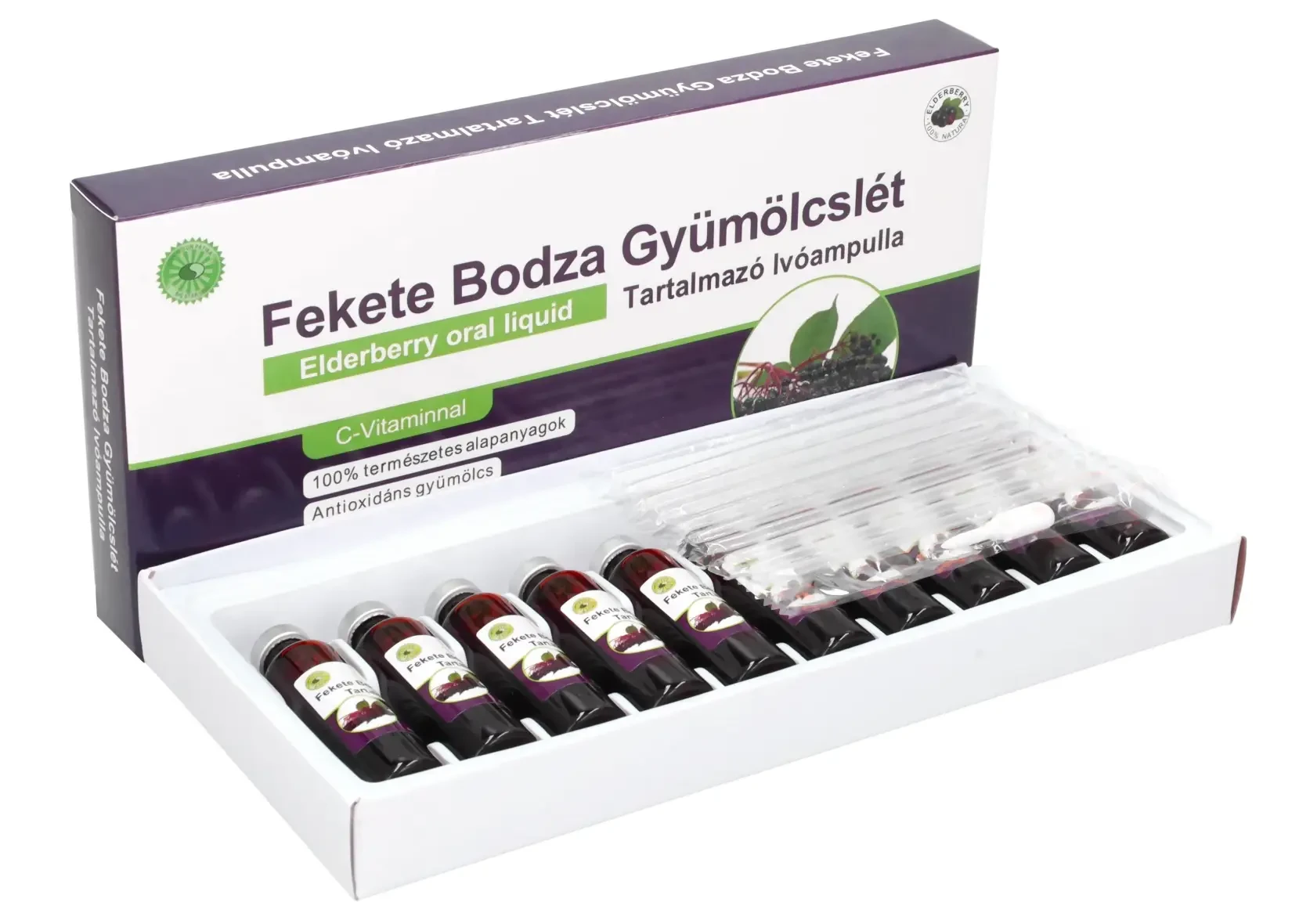 Big Star Fekete Bodza Gyümölcslét Tartalmazó Ivóampulla 10 x 10 ml