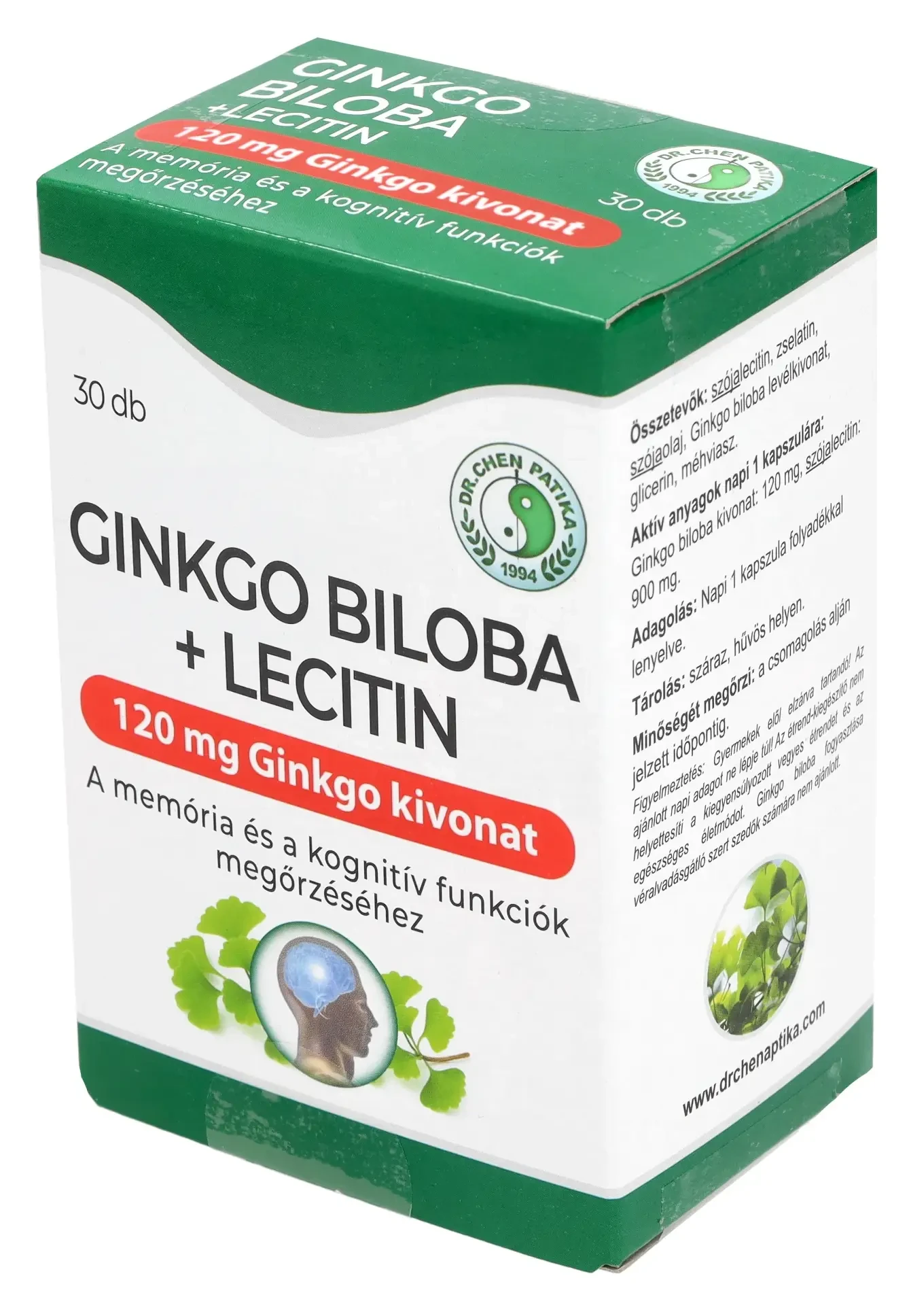 Dr. Chen Ginkgo Biloba 120 mg  + Lecitin Kapszula 30db