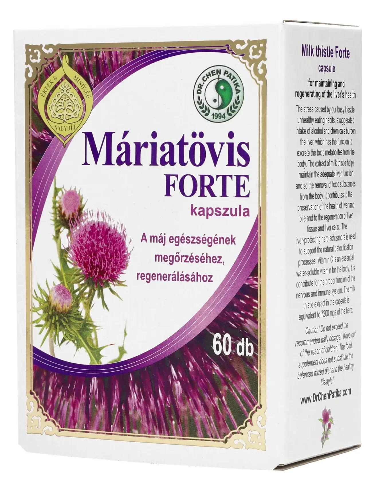 Dr. Chen Máriatövis forte capsula 60db