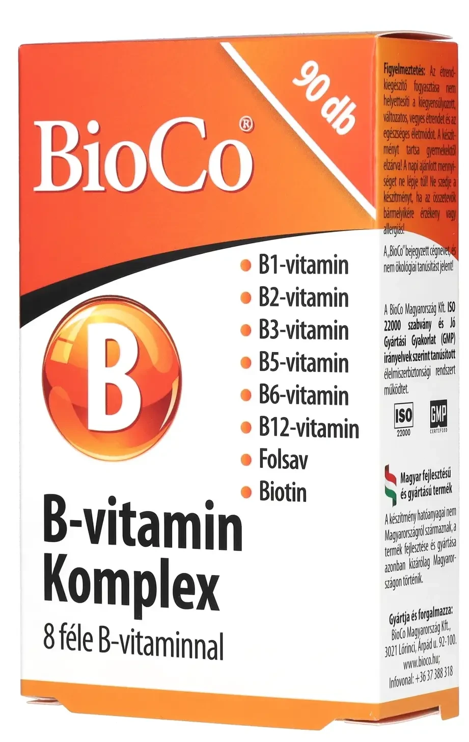 BioCo B-vitamin komplex tabletta 90 db