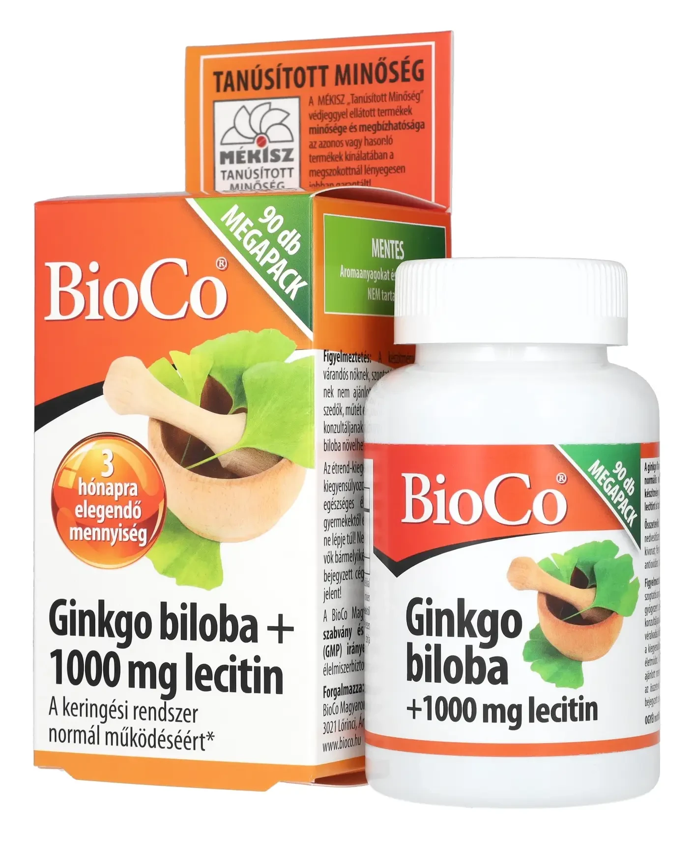 BioCo Ginkgo Biloba + Lecitin 1000mg MegaPack kapszula 90db