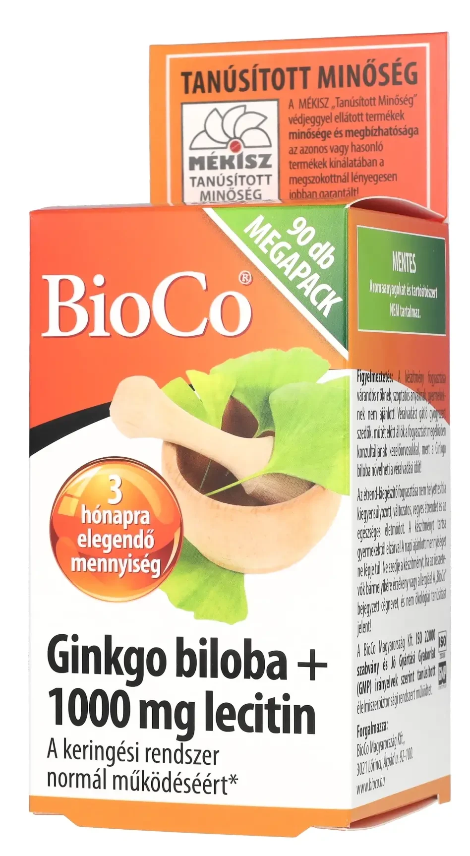 BioCo Ginkgo Biloba + Lecitin 1000mg MegaPack kapszula 90db