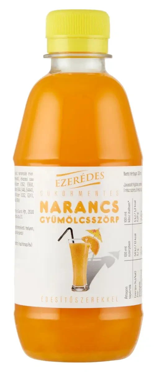 Ezerédes Cukormentes Narancs Gyümölcsszörp Édesítőszerekkel 330ml