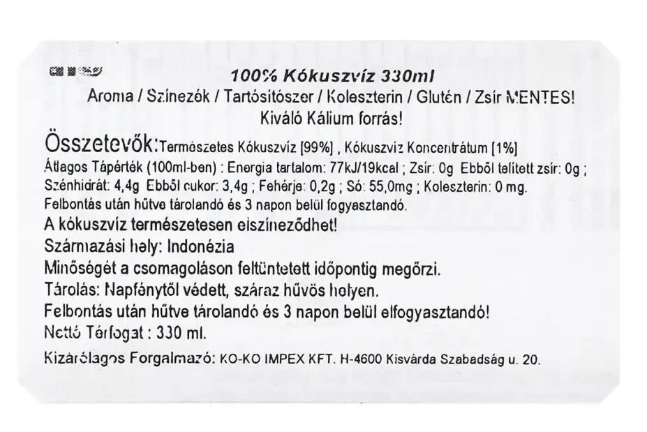 Kara Kókuszvíz 330ml