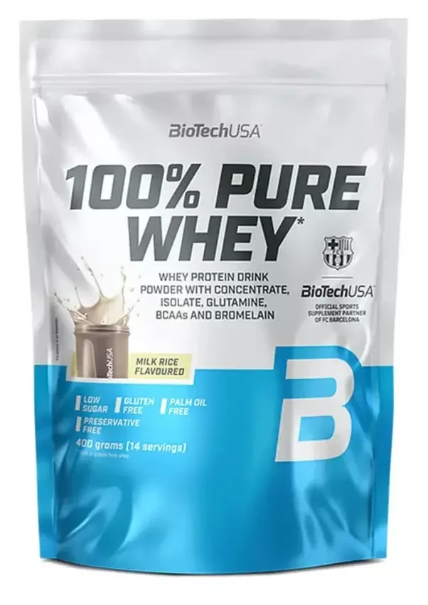 BioTech USA 100% Pure Whey protein tejberizs íz 400g