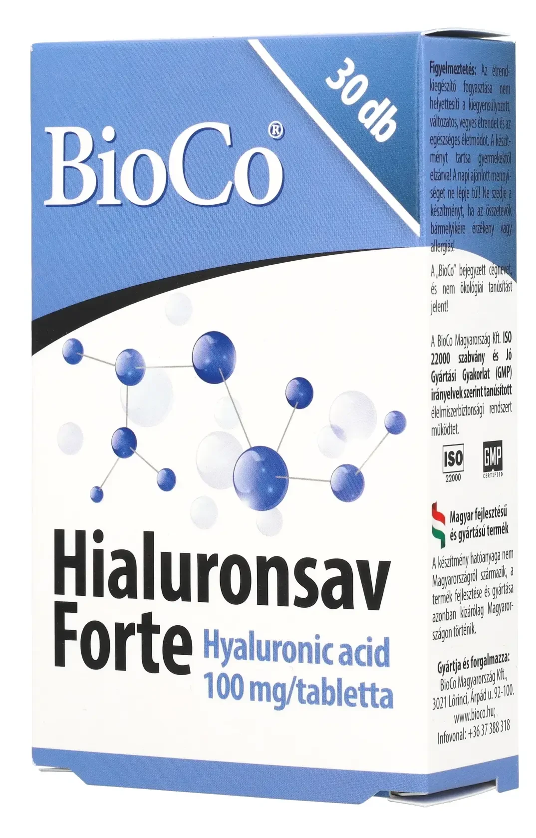 BioCo Hialuronsav Forte tabletta 30 db