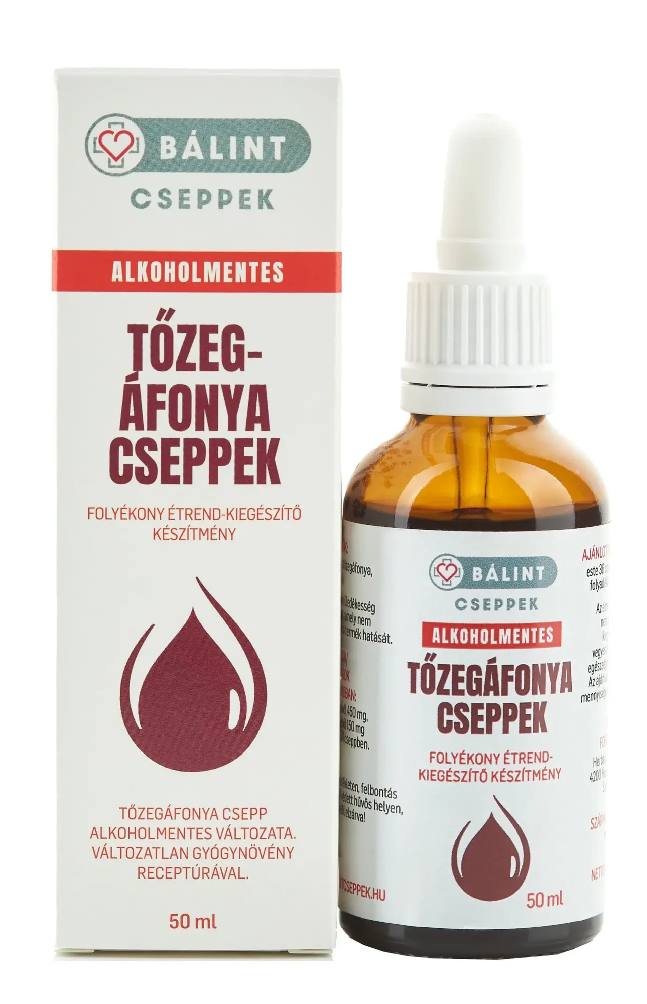 Bálint Cseppek Alkoholmentes Tőzegáfonya Cseppek 50 ml