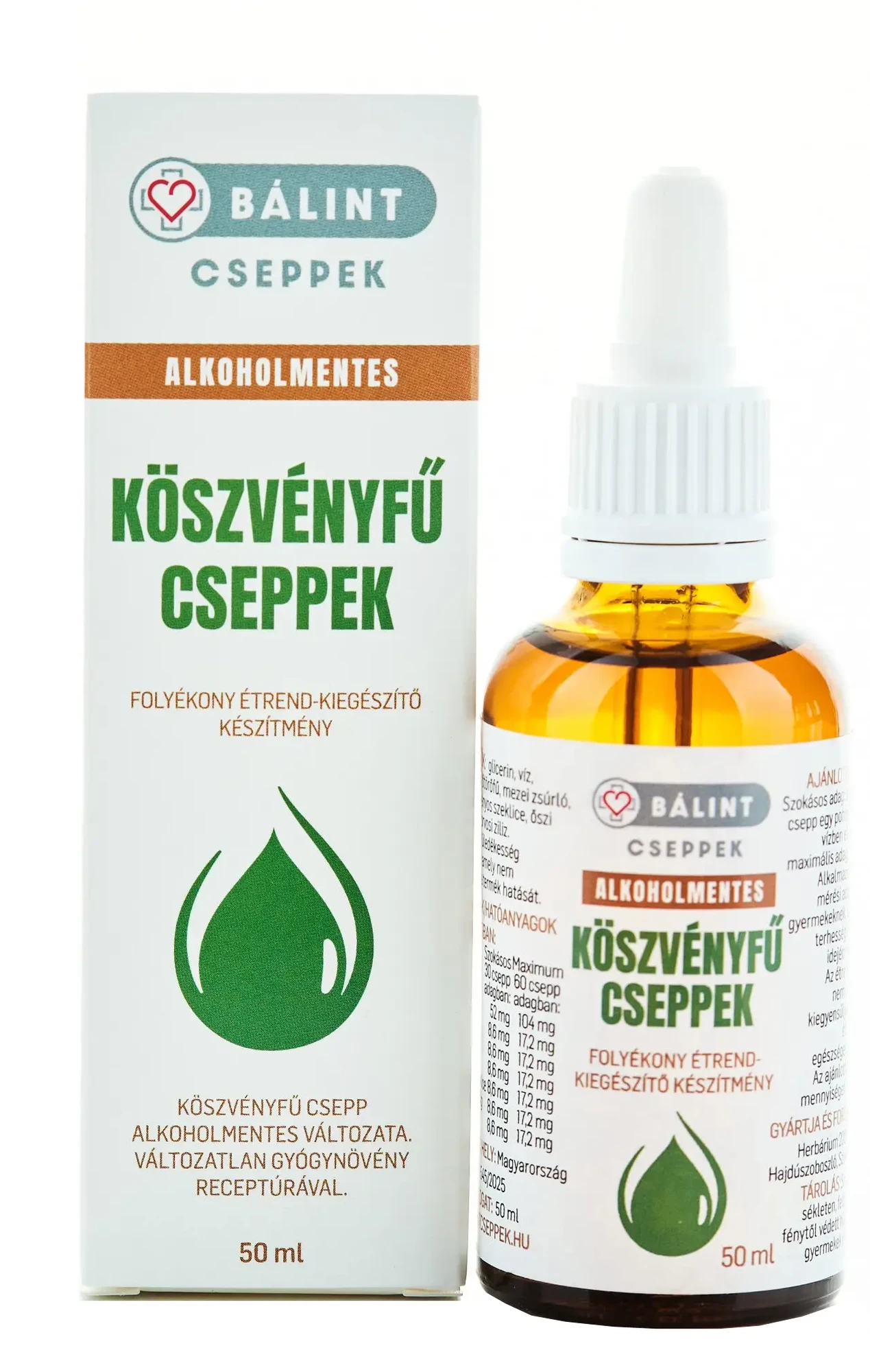Bálint Cseppek Alkoholmentes Köszvényfű Cseppek 50 ml