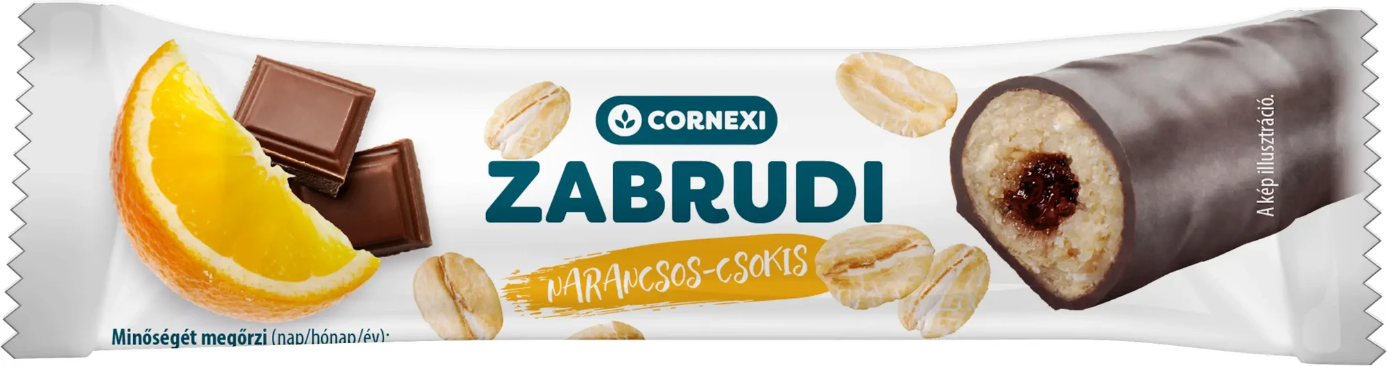 Cornexi Zab Rudi Narancsos töltelékkel töltött zabrúd kakaós bevonattal 30 g