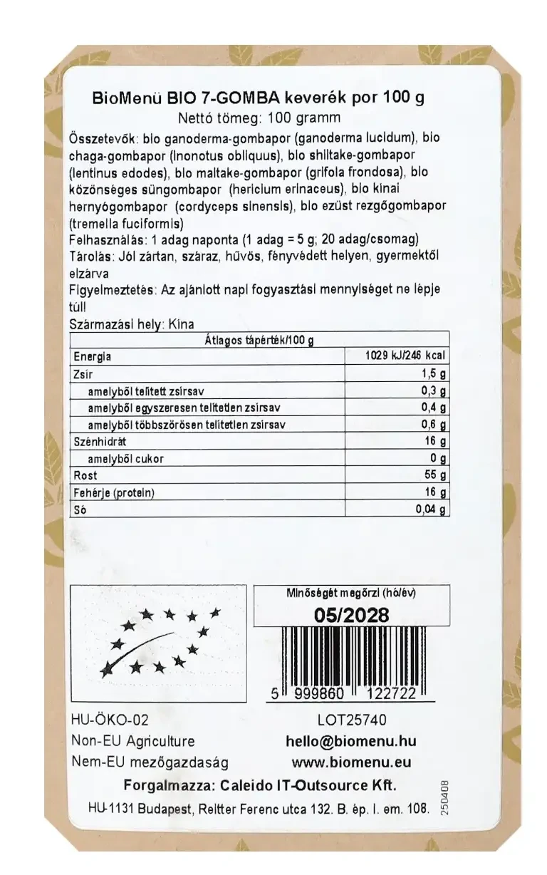 BIO 7-GOMBA keverék por 100 g