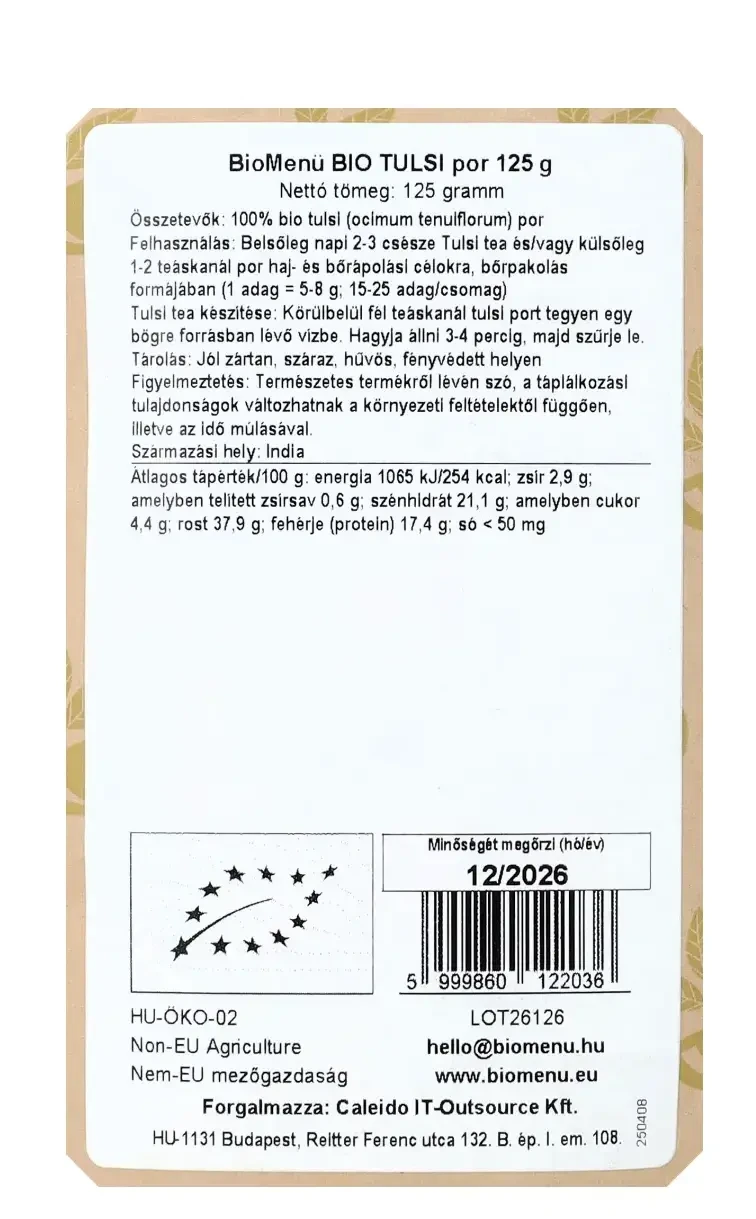 BioMenü BIO TULSI por 125 g