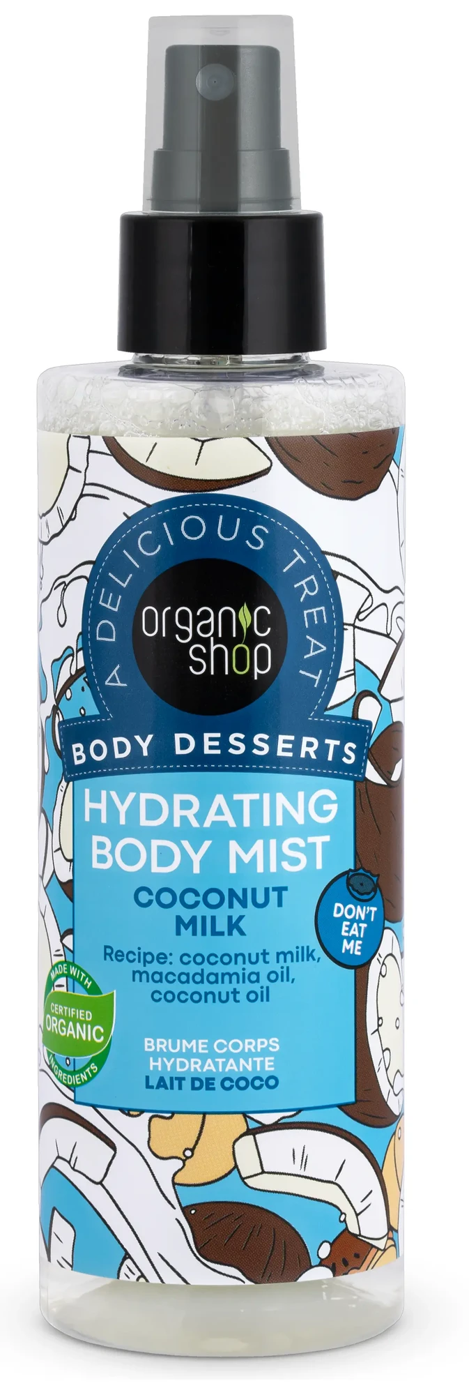 Organic Shop Kókuszvizes Hidratáló Testpermet 200ml