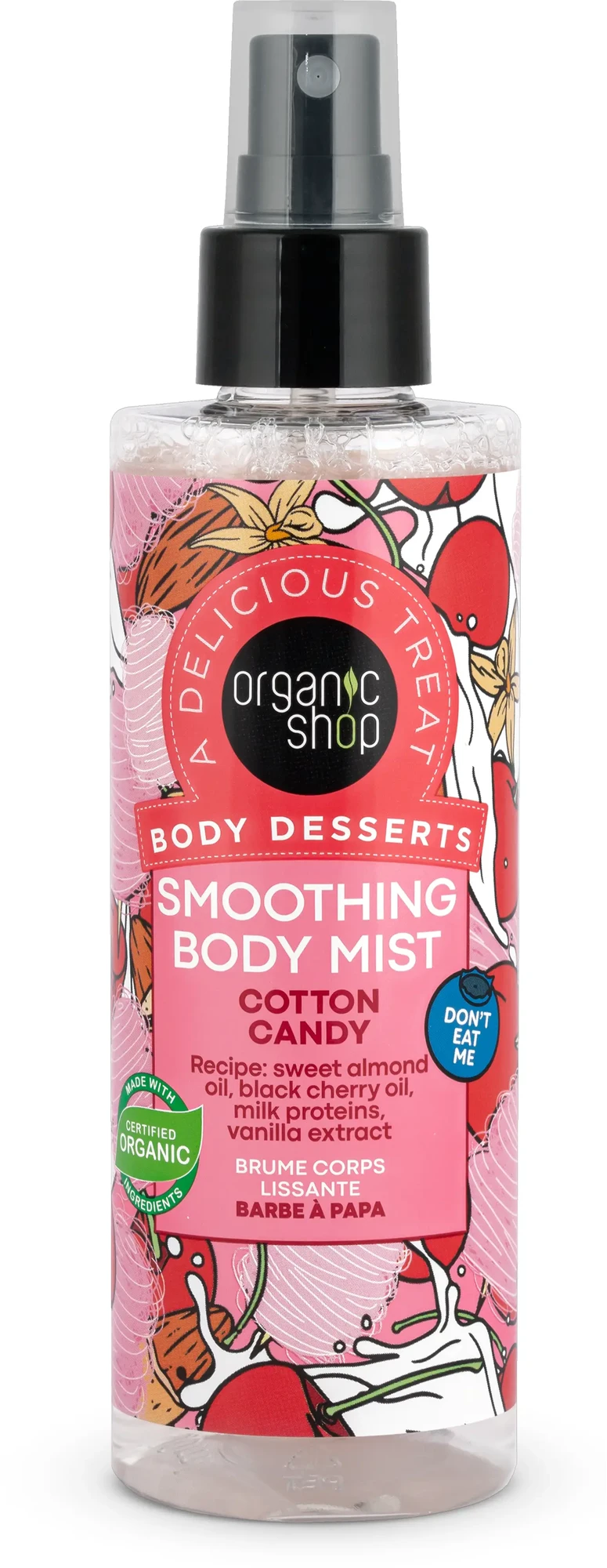 Organic Shop Vattacukor Illatú Bőrsimító Testpermet 200ml