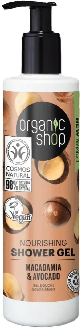 Organic Shop Tápláló Tusfürdő Makadámdióval és Avokádóval 280ml