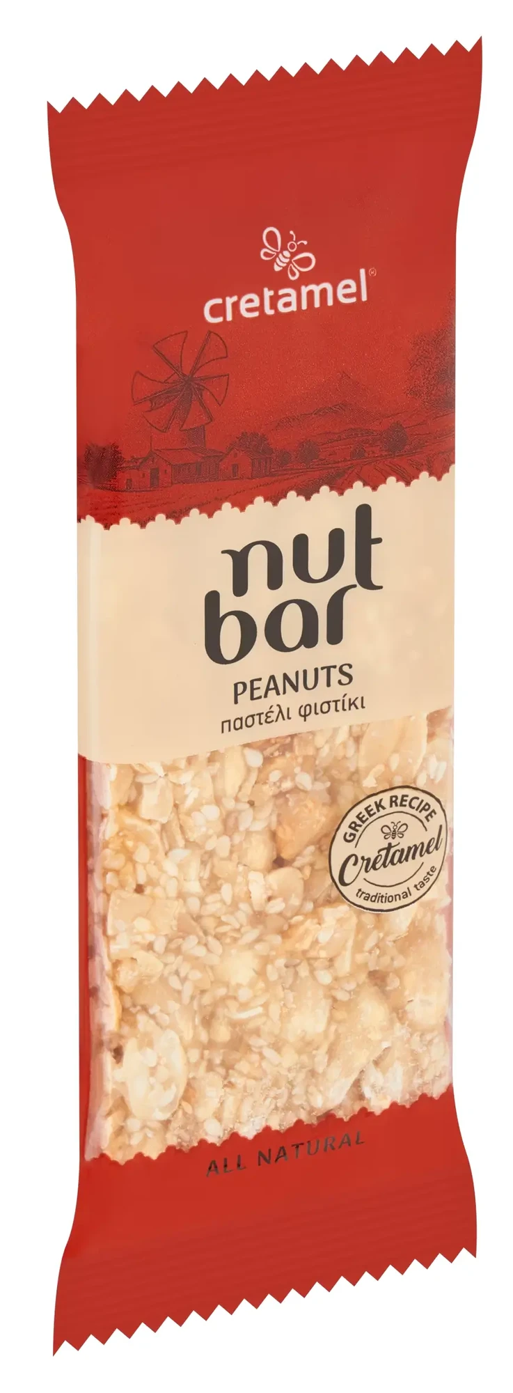 Cretamel Nut Bar Földimogyorós szezámmagos szelet mézzel 45g