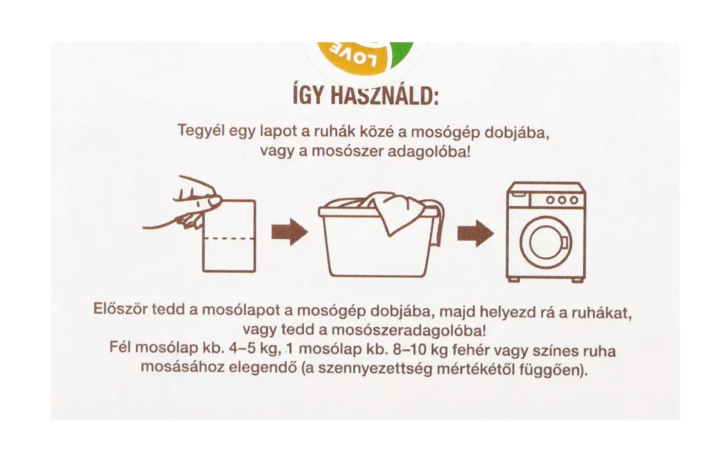 MOSÓLAP ILLAT- ÉS TARTÓSÍTÓSZER MENTES 48 MOSÁSRA