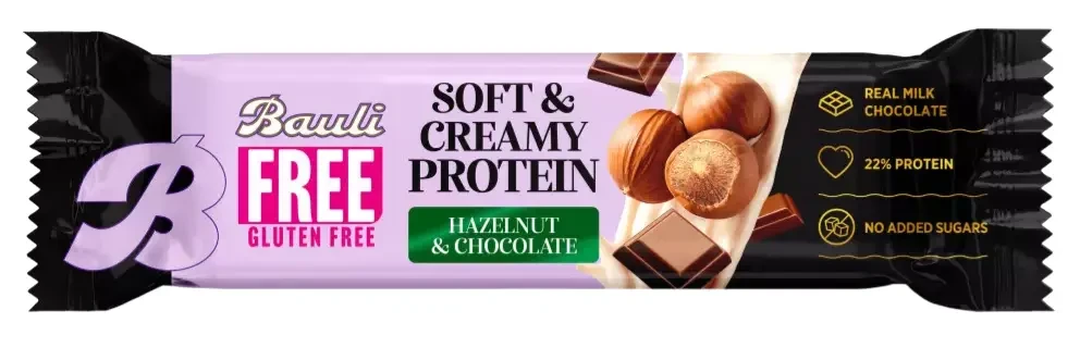 Bauli Max Sport GM Soft & Creamy Mogyorós - Kakaós Proteinszelet 45 g