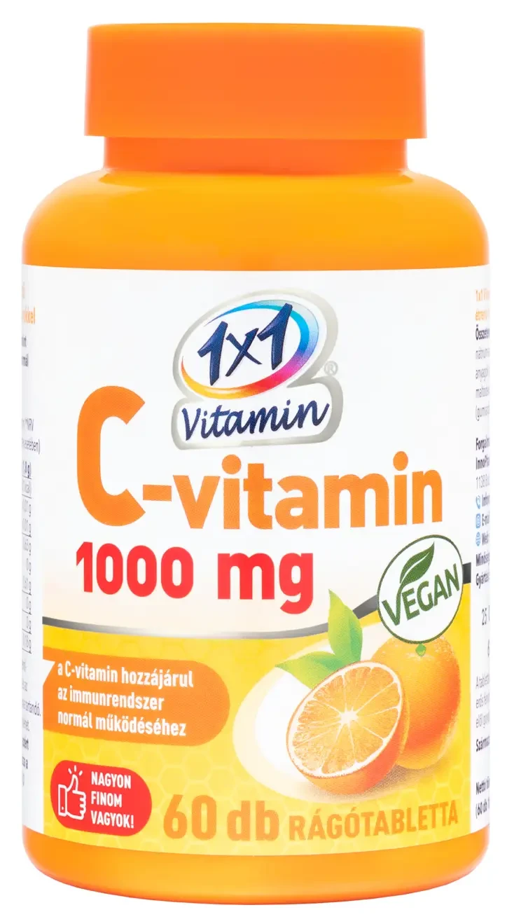 1x1 Vitamin C-vitamin 1000mg rágótabletta 60db