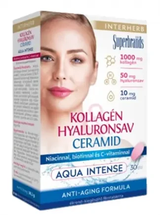 Interherb Kollagén&Hyaluronsav&Ceramid Szépségformula Aqua Intense Tabletta 30 db