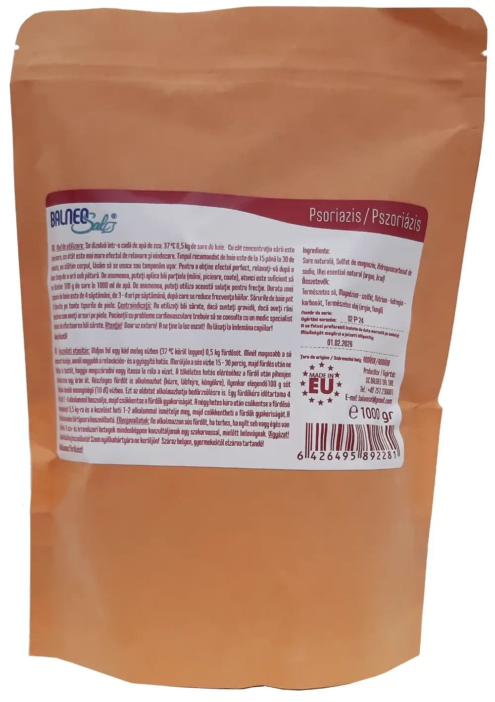 Balneo Sal Parajdi fürdősó Pszoriázis 1000 g