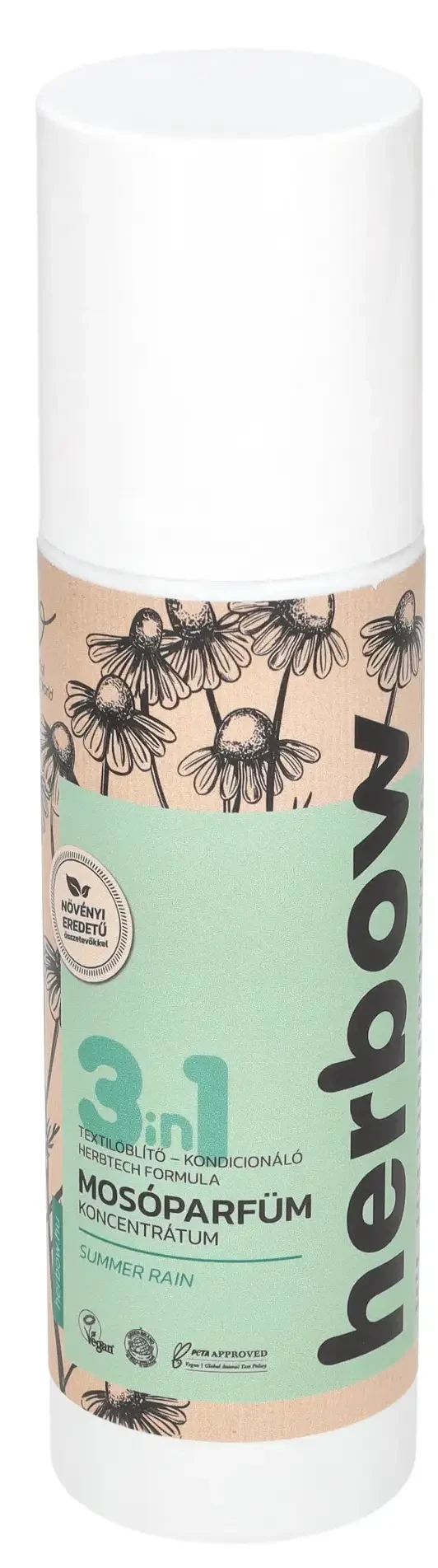 Herbow 3in1 Öblítő és kondicionáló mosóparfüm koncentrátum Nyári eső 200ml 40 mosás