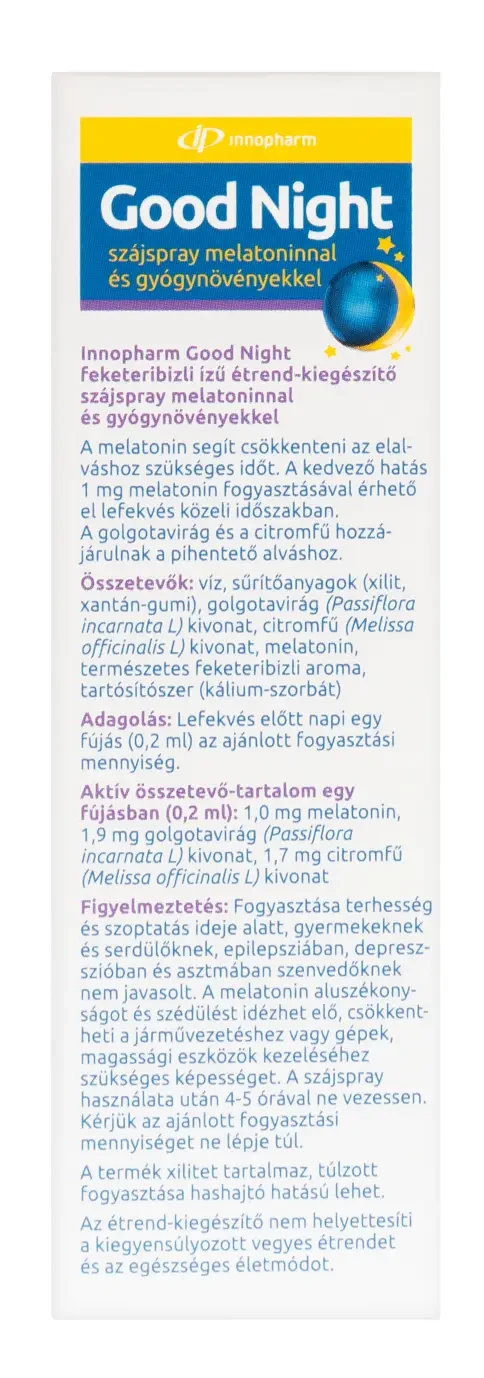 InnoPharm Good Night szájspray melatoninnal és gyógynövényekkel 25 ml