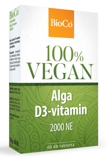 BioCo 100% VEGAN Alga D3 vitamin 2000 NE 60db