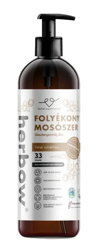 Herbow Folyékony Mosószer Fehér Ruhákhoz - Gesztenyevirág illattal 1000 ml