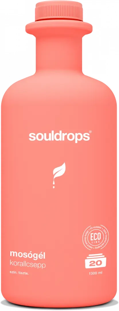 Souldrops Mosógél Színes ruhákhoz Koralllcsepp 20 mosás 1300 ml