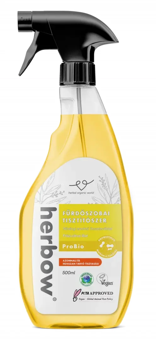Herbow Fürdőszobai tisztító Probiotikus spray Friss citrus illattal 500 ml
