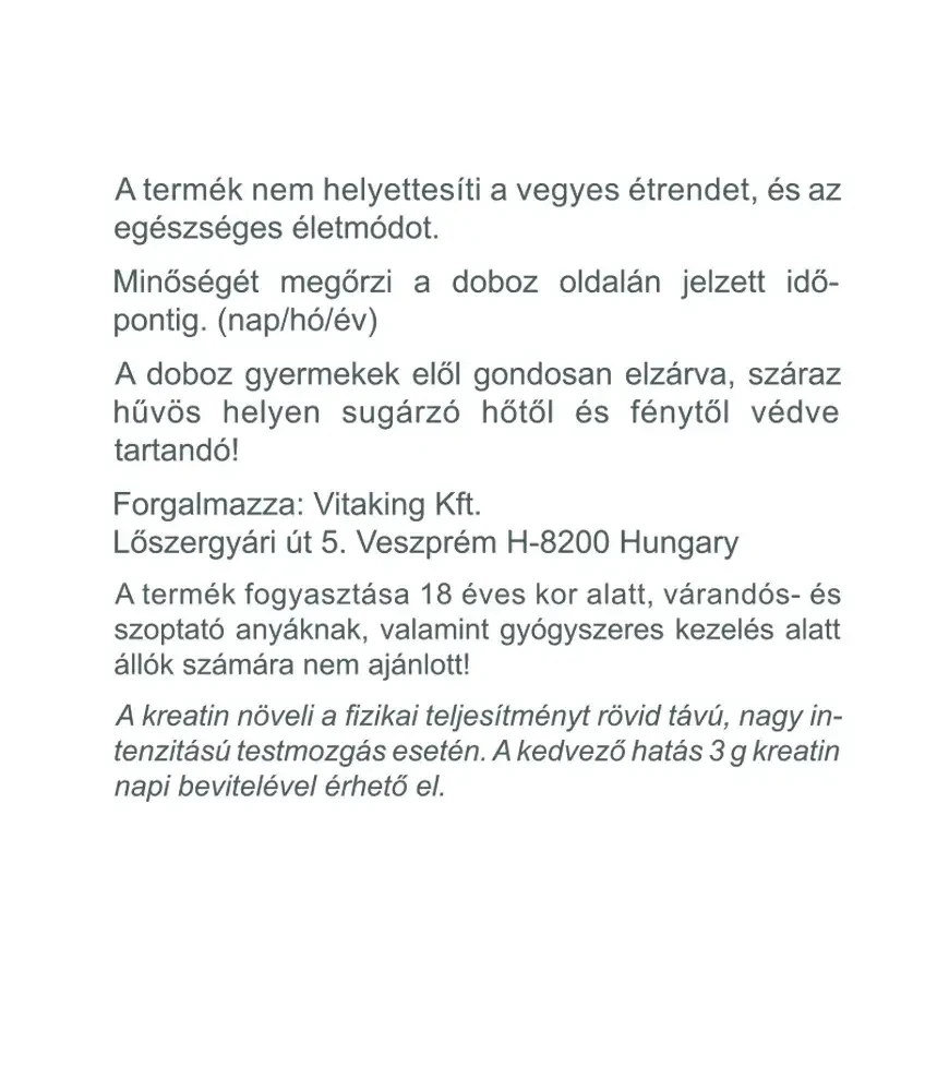 VK Kreatin Monohidrát 250g