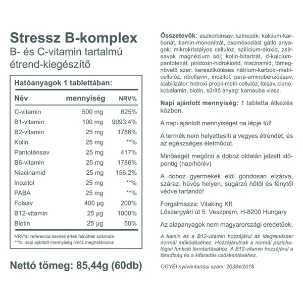 VK B-Complex Stressz 60db