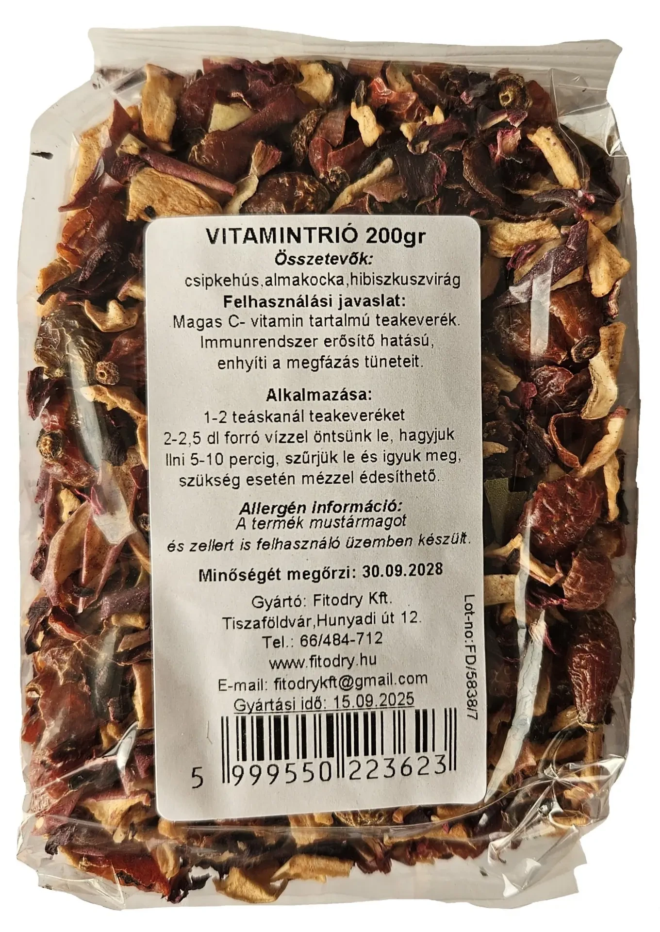 Fitodry Vitamintrió teakeverék 200g