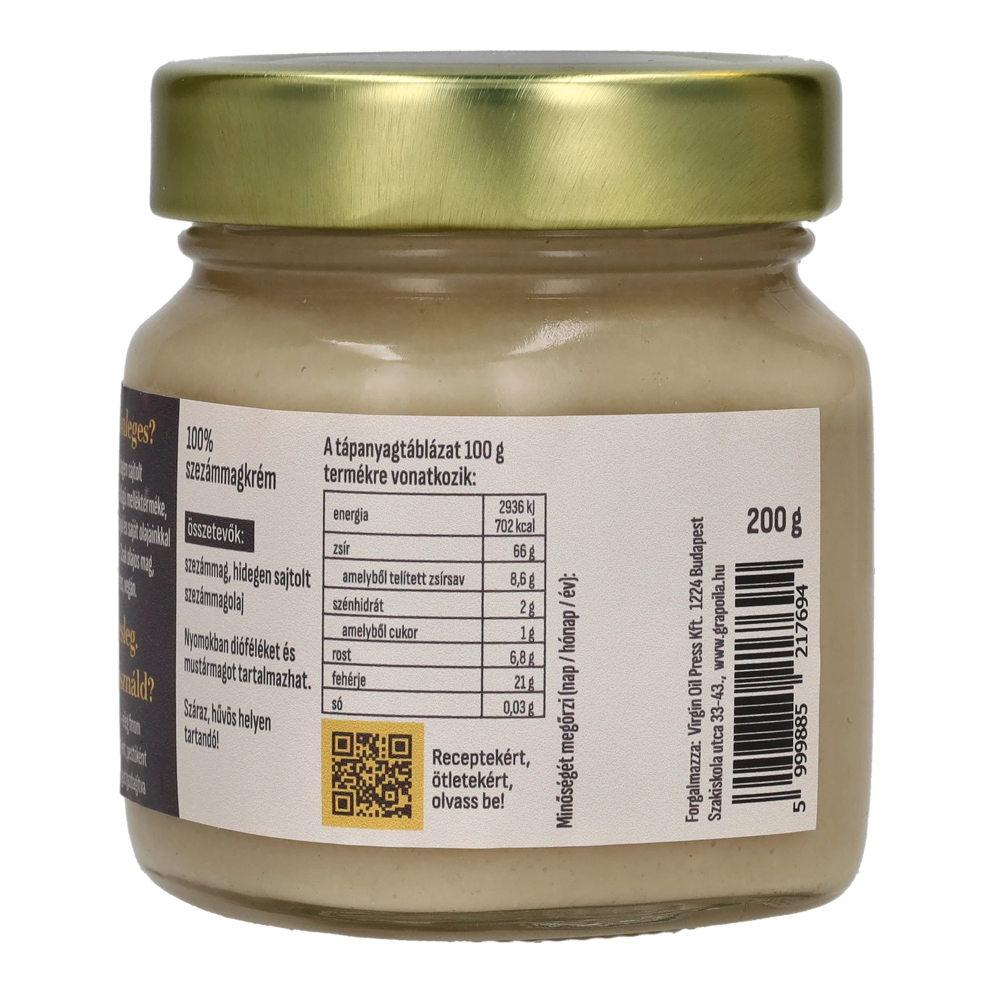 Grapoila Szezámkrém 200 g