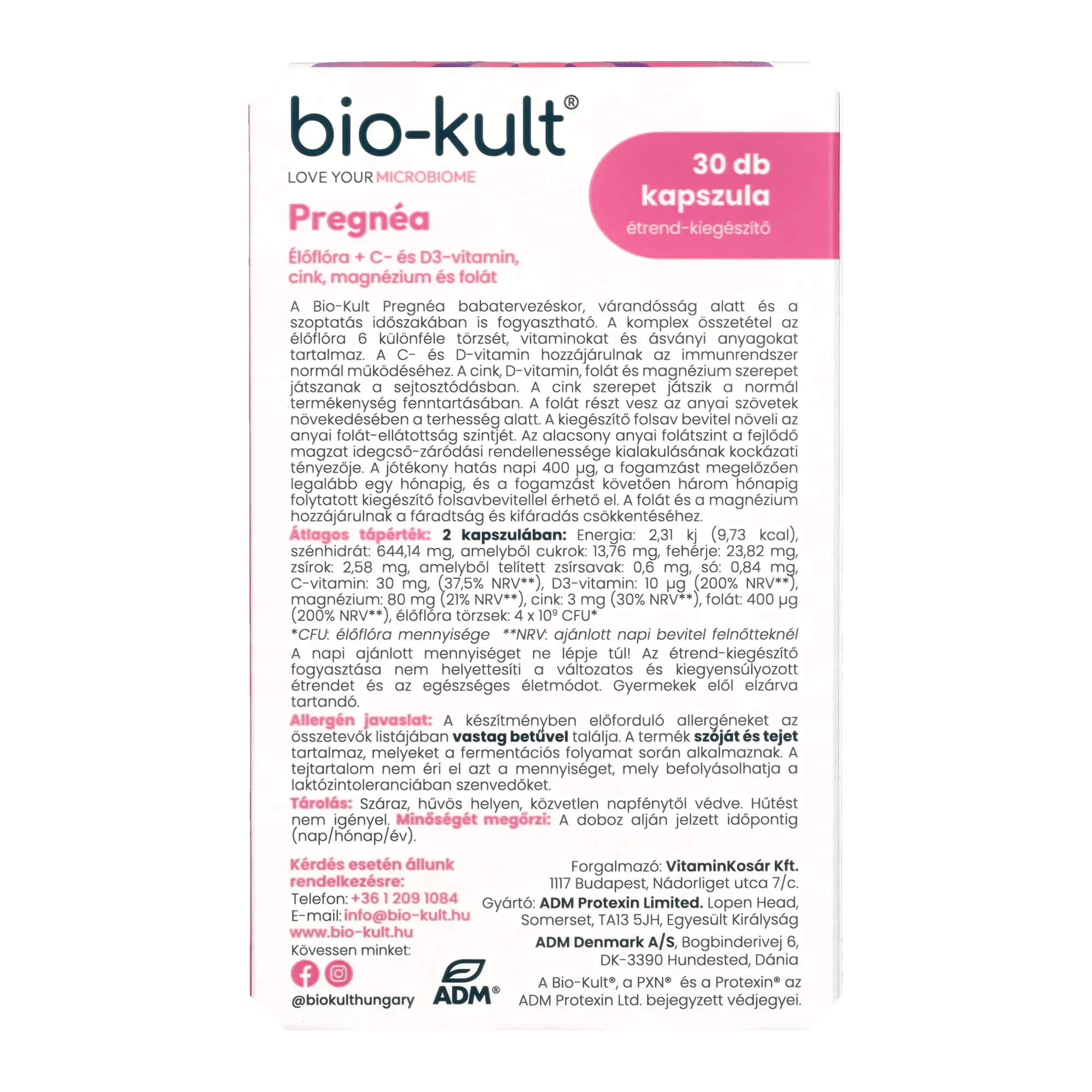 Bio-Kult Pregnéa kapszula 30db