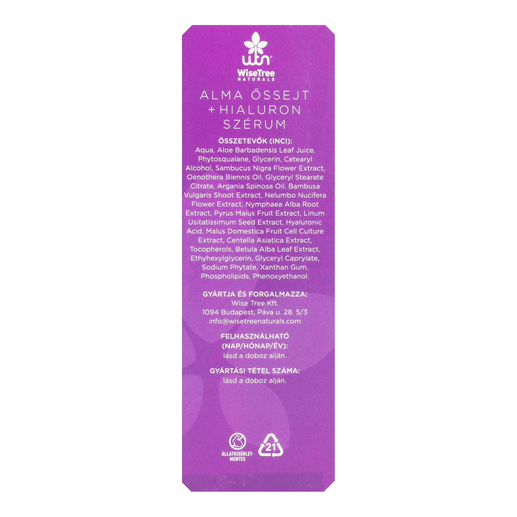 WTN Alma őssejt+ Hialuron szérum 50ml