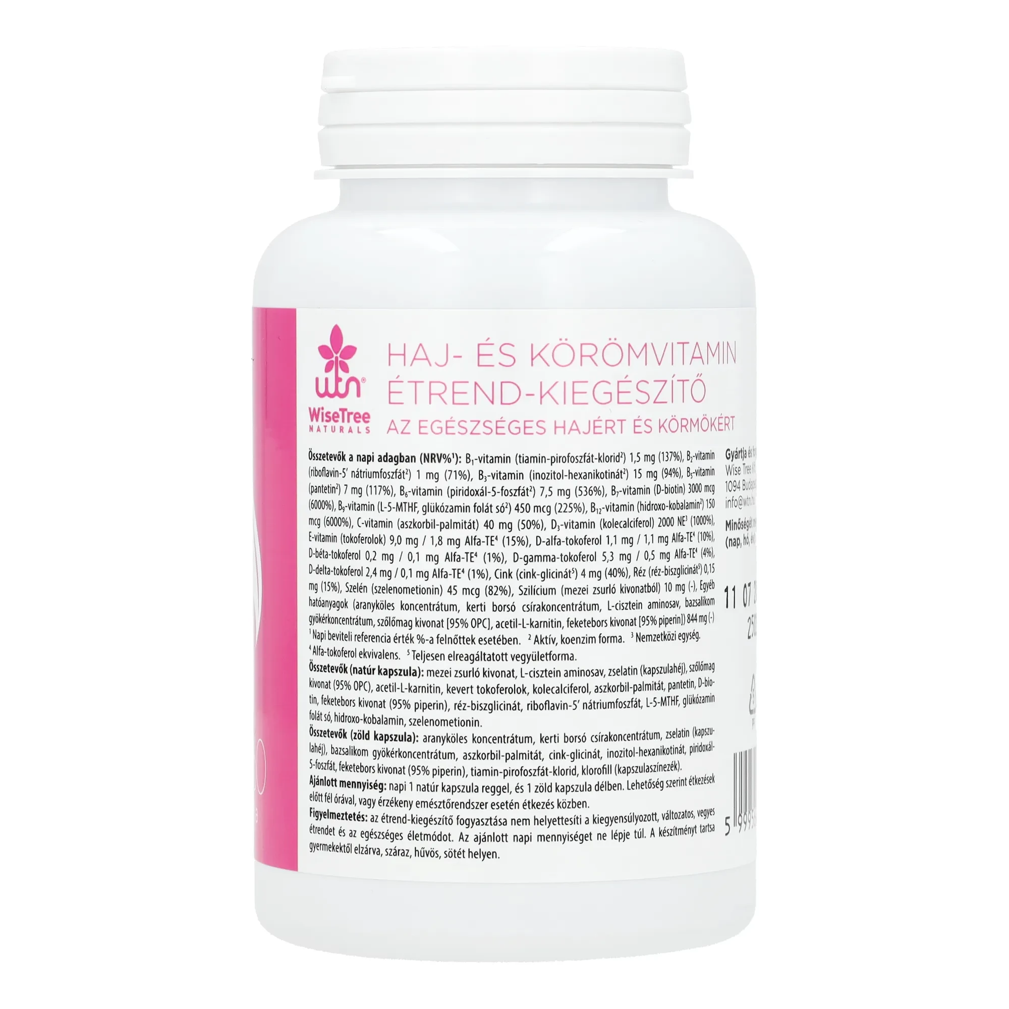 WTN Haj- és körömvitamin 60 db + 60 db kapszula 45g/41g
