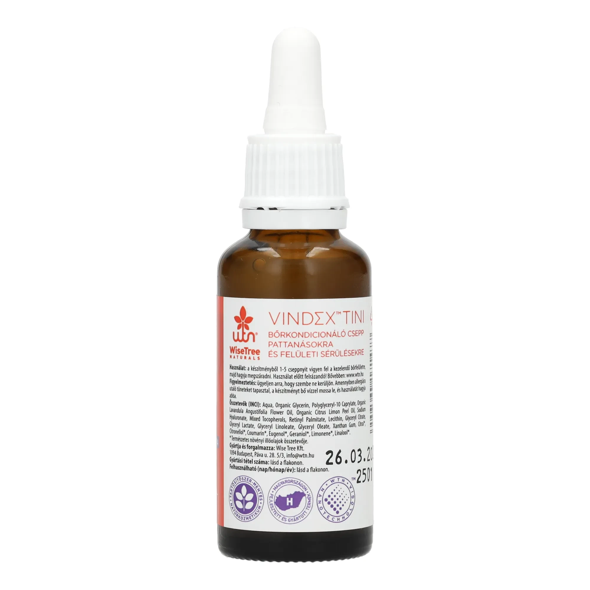WTN Vindex TM Tini Bőrkondícionáló csepp pattanásokra és felületi sérülésekre 30 ml