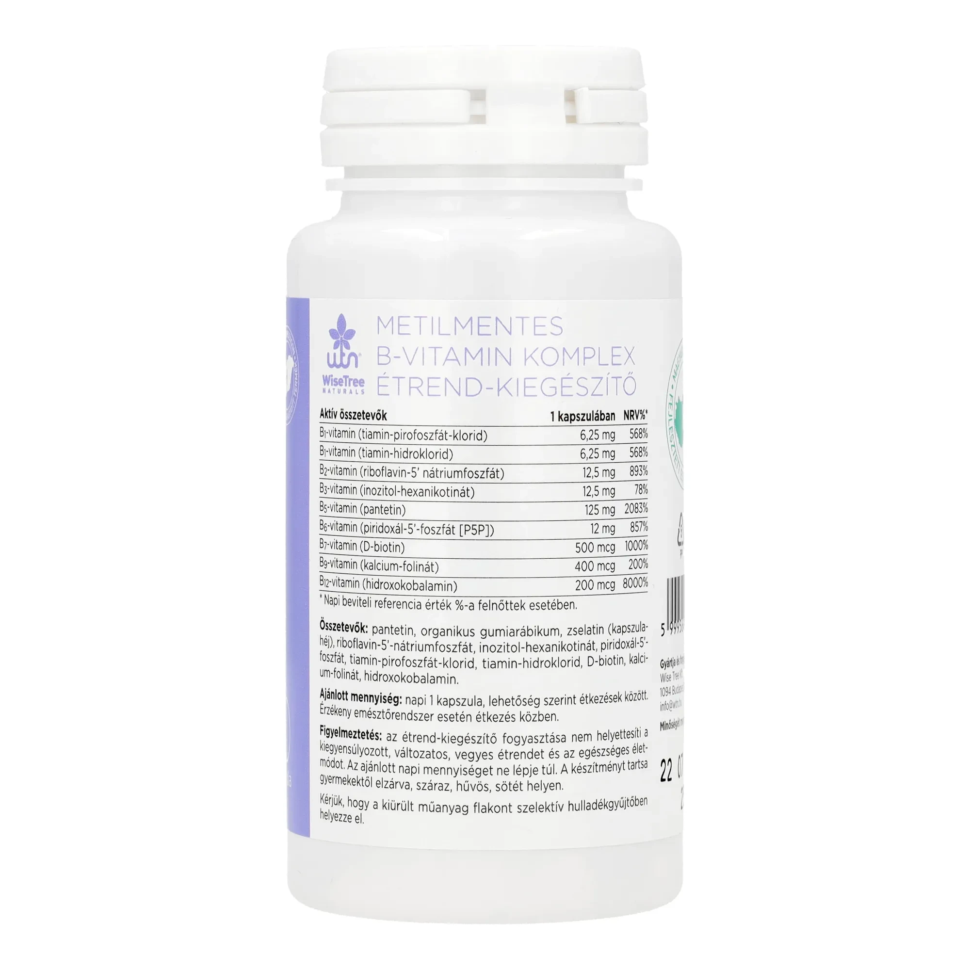 WTN Metilmentes B-vitamin komplex 60 db