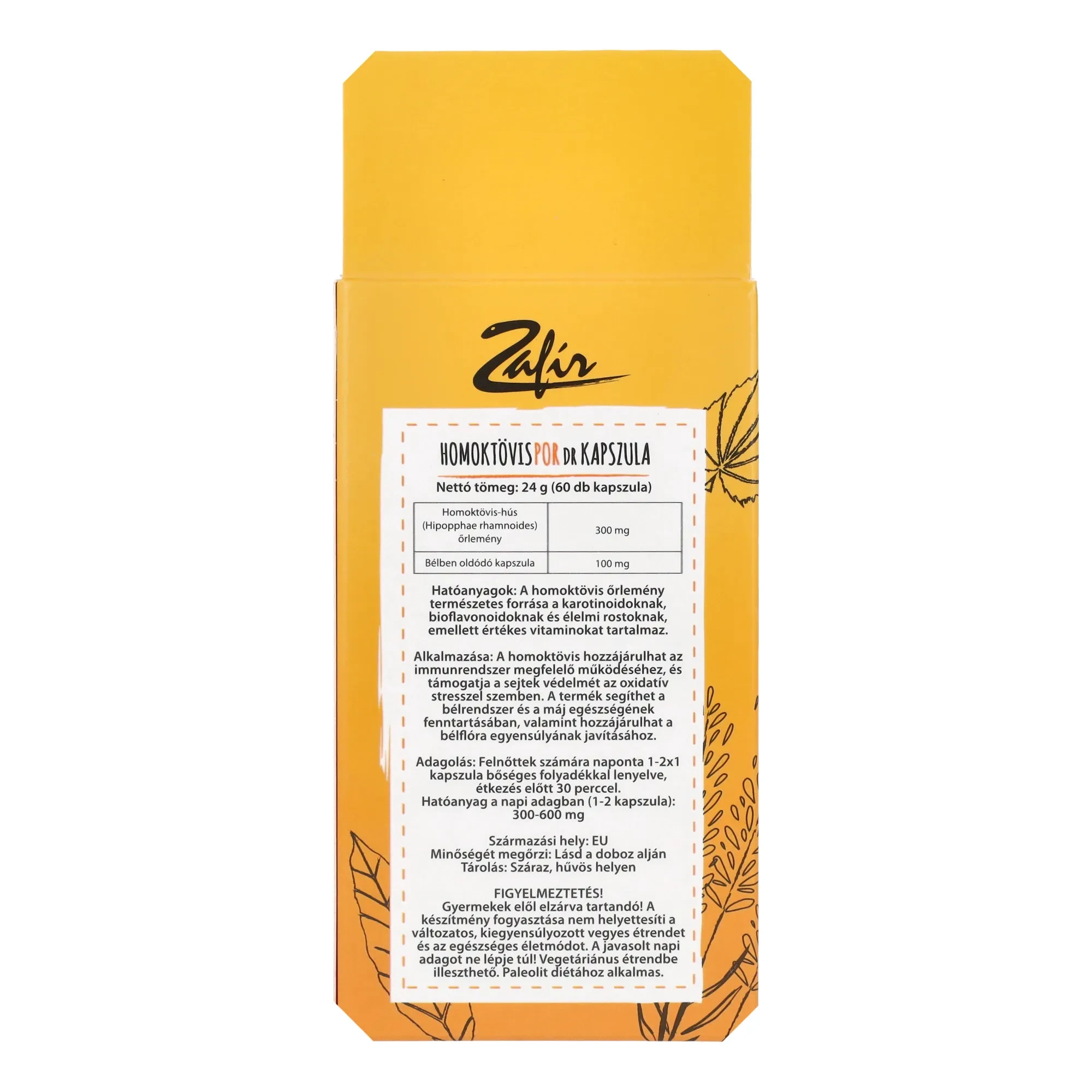 Zafír Homoktövispor Kapszula 60 db