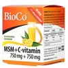 BioCo MSM+C-vitamin 750 mg + 750 mg  italpor 75 adag