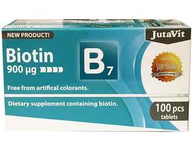 JutaVit Biotin - B7-vitamin tabletta 100db JutaVit Biotin - B7-vitamin tabletta 100db