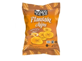 Plantain (főzőbanán) chips natúr édes 75g SAMAI Plantain (főzőbanán) chips natúr édes 75g SAMAI