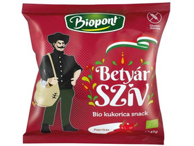 Betyár szív BIO kukorica snack paprikás 45g Betyár szív BIO kukorica snack paprikás 45g
