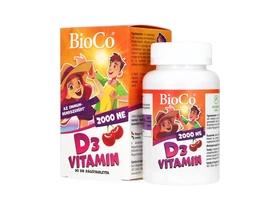 BioCo D3-vitamin 2000 NE cseresznye ízű rágótabletta 90db BioCo D3-vitamin 2000 NE cseresznye ízű rágótabletta 90db