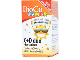 BioCo JUNIOR C+D duo családi csomag rágótabletta 100db BioCo JUNIOR C+D duo családi csomag rágótabletta 100db