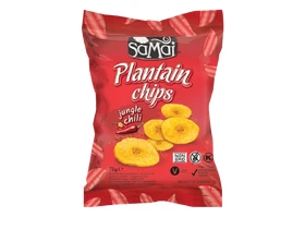 Plantain (főzőbanán) chips csípős chilli 75g SAMAI Plantain (főzőbanán) chips csípős chilli 75g SAMAI